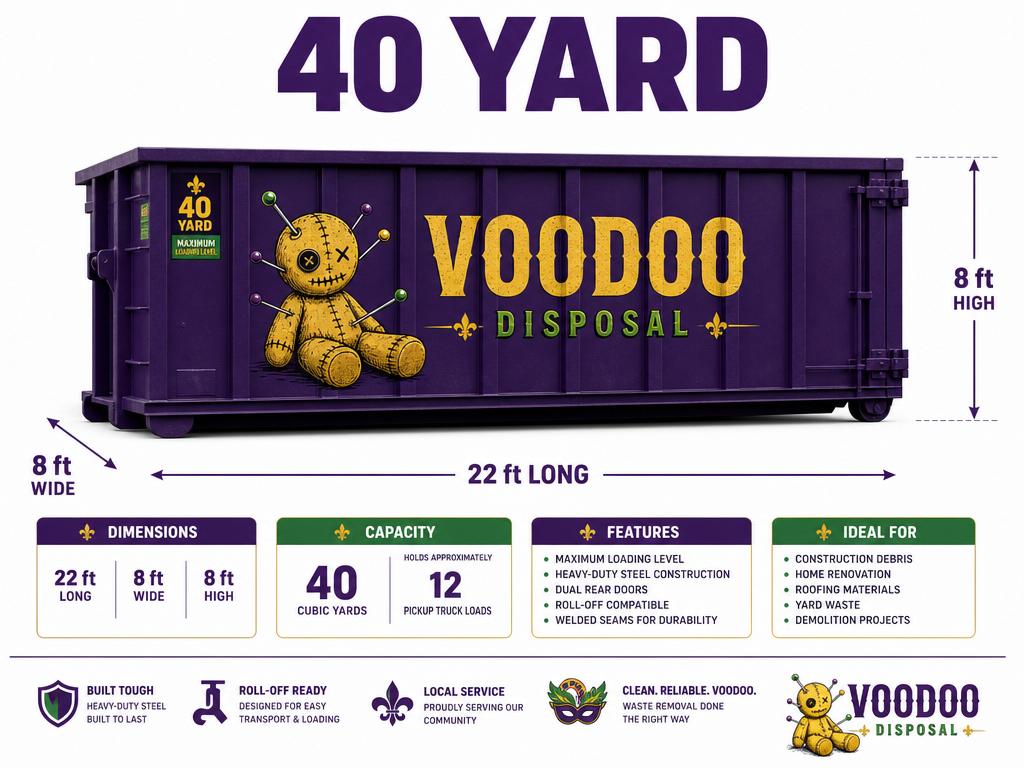 40 yard roll-off dumpster